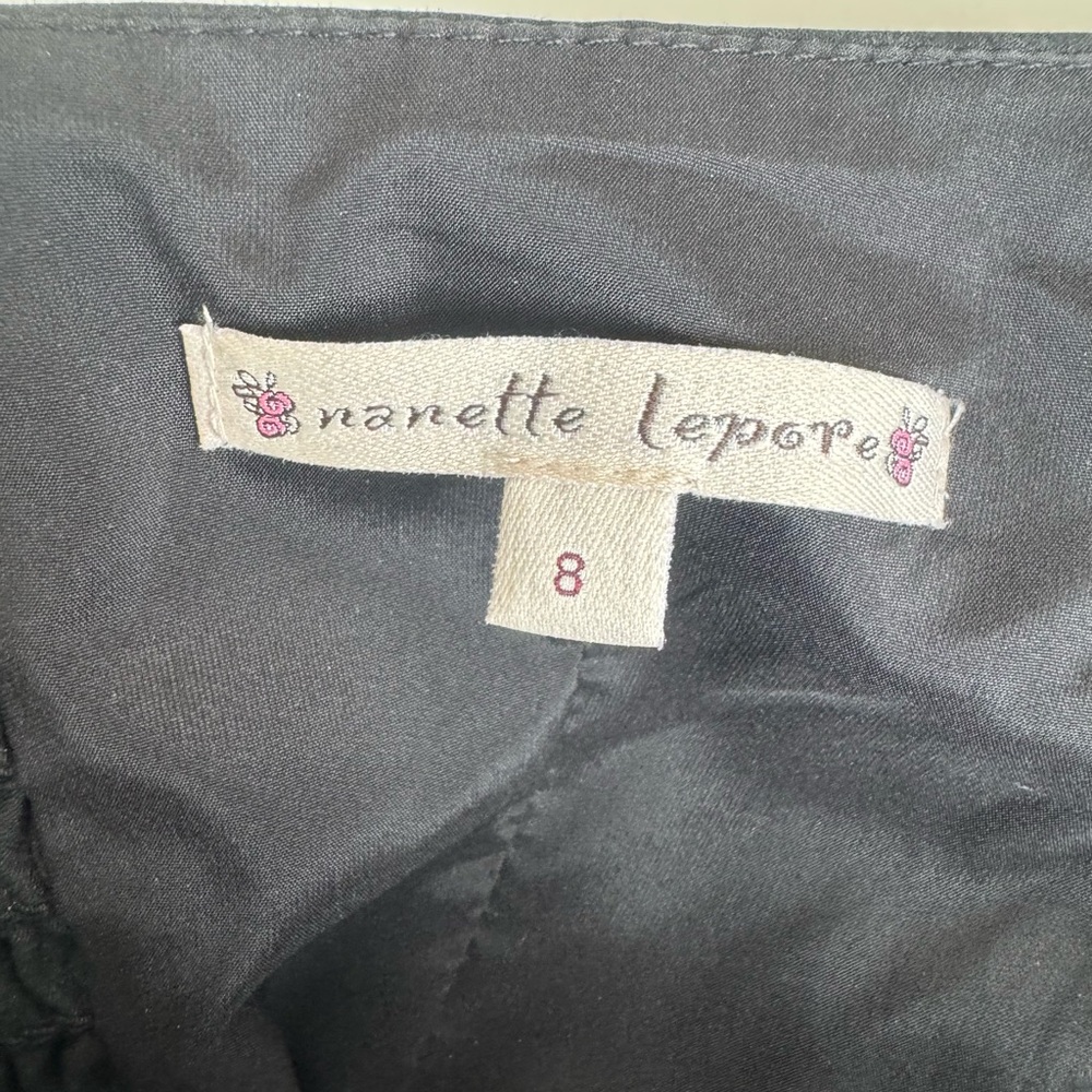 Black Lace-Trim Satin Bustier Top - Picture 3 of 4